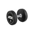 Rubber Dumbbell - ATX Logo -  15.0 kg