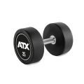 Rubber Dumbbell - ATX Logo -  25.0 kg